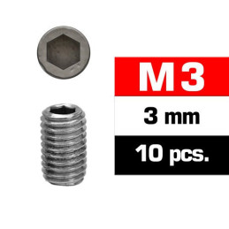 ESPARRAGOS PARA PRISIONEROS (M3x3 mm) 10 unidades - Ultimate Racing 164303