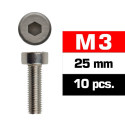 TORNILLO CABEZA CILINDRICA (M3x25 mm) 10 unidades - Ultimate Racing 163325