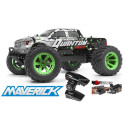 MONSTER TRUCK QUANTUM MT FLUX GRIS/ VERDE BRUSHLESS ELECTRICO 80A 4W ESCALA 1/10 - MAVERICK 150203