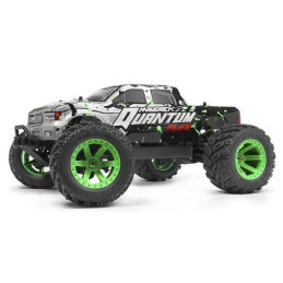 MONSTER TRUCK QUANTUM MT FLUX PLATA Y VERDE BRUSHLESS ELECTRICO 80A 4WD ESCALA 1/10 - MAVERICK 150203