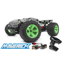 COCHE STADIUM TRUCK QUANTUM XT FLUX PLATA Y VERDE 4WD BRUSHLESS ELECTRICO 80A ESCALA 1/10 - MAVERICK 150208