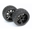 PAR RUEDAS BUGGY - TRUGGY 1/10 TRASERA CON LLANTAS NEGRAS LENTICULARES ABSI2500014