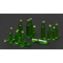 SET BOTELLAS TRASLUCIDAS VERDES