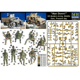 Modern Wars: MAN DOWN! INFANTERIA U.S., ORIENTE MEDIO - Master Box 35170