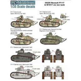 CALCAS CARRO DE COMBATE RENAULT FT-17 INTERNACIONAL - FC Modeltips C35225