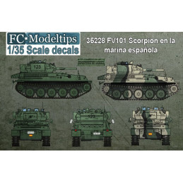 SET CALCAS CARROS FV.101 SCORPION -Infanteria de Marina Española- FC Modeltips 35228