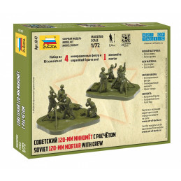 MORTERO SOVIETICO 120 mm y DOTACION -Escala 1/72- Zvezda 6147