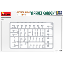 SOLDADOS ALEMANES y PRISIONEROS BRITANICOS MARKET GARDEN Cabezas Resina -Escala 1/35- MiniArt Model 35393