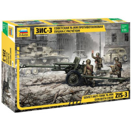 CAñON ANTI-CARRO ZIS-3 y DOTACION -Escala 1/35- Zvezda 3671