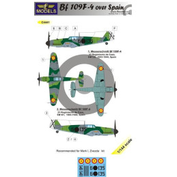 SET CALCAS MESSERSCHMITT Bf-109 F-4 España -Escala 1/144- LF Model C4441