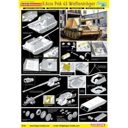 CAZACARROS WAFFENTRAEGER PaK 43 88 mm Rheinmetall/Borsig -Escala 1/35- Dragon Models 6728