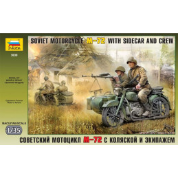 MOTOCICLETA Y SIDECAR M-72 y DOTACION -Escala 1/35- Zvezda 3639