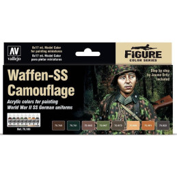 SET COLORES CAMUFLAJE  WAFFEN SS (8 COLORES)