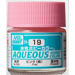 PINTURA AQUEOUS ROSA BRILLANTE (10 ml) - Mr Color / Gunze Sangyo H-19