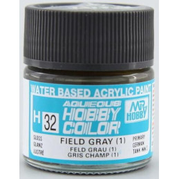 PINTURA AQUEOUS FIELD GRAY BRILLANTE (10 ml) - Mr Color / Gunze Sangyo H-032