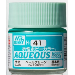 PINTURA AQUEOUS VERDE PALIDO BRILLANTE (10 ml) - Mr Color / Gunze Sangyo H-041