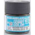 PINTURA AQUEOUS DARK SEA GREY  BS381C / 638 SATINADO (10 ml) - Mr Color / Gunze Sangyo H-331