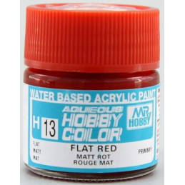 PINTURA AQUEOUS ROJO MATE (10 ml) - Mr Color / Gunze Sangyo H-13