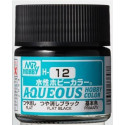 PINTURA AQUEOUS NEGRO MATE (10 ml) - Mr Color / Gunze Sangyo H-12