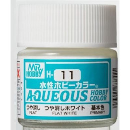 PINTURA AQUEOUS BLANCO MATE (10 ml) - Mr Color / Gunze Sangyo H-11