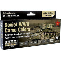 MODEL AIR SET: SOVIET WWII CAMO COLORS (8 BOTES 17ML)- ACRILICOS VALLEJO 71188