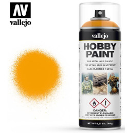 SPRAY HOBBY PAINT AMARILLO SOLEADO 400ml  ACRILICOS VALLEJO 28018