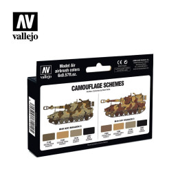 MODEL AIR SET: PATRON DE CAMUFLAJE MERDC DESERT COLORS 6 BOTES 17ML - Acrylicos Vallejo 71212