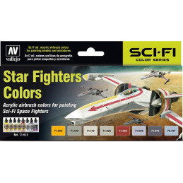 MODEL AIR SET: STAR FIGHTHER COLORS (8 BOTES 17ML) - ACRILICOS VALLEJO 71612