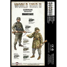 SET COLORES SET GERMAN INFANTRY -6 botes- Acrylicos Vallejo 70206