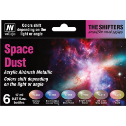 SET 6 COLORES SPACE DUST - ECCENTRIC METALIC COLOR SERIES VALLEJO 77091