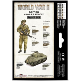 MODEL COLOR SET WWII BRITISH ARMOUR &38 INFANTRY 6 x 17ml - Acrylicos Vallejo 70204