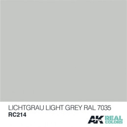 PINTURA REAL COLORS LIGHT GREY RAL7035 10 ml - AK Interactive RC214