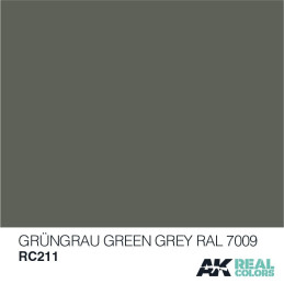 PINTURA REAL COLORS GREEN GREY RAL7009 10 ml - AK Interactive RC211