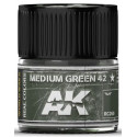 PINTURA REAL COLORS MEDIUM GREEN 42 (10 ml) - AK Interactive RC260