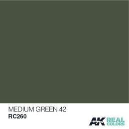 PINTURA REAL COLORS MEDIUM GREEN 42 10 ml - AK Interactive RC260