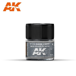 PINTURA REAL COLORS F-15 DARK GREY FS36176 GREY 10 ml - AK Interactive RC246