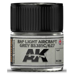 PINTURA REAL COLORS RAF LIGHT GREY BS381C/627 (10 ml) - AK RC298