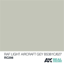 PINTURA REAL COLORS RAF LIGHT GREY BS381C/627 10 ml - AK RC298