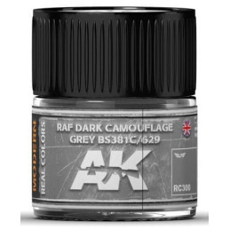 PINTURA REAL COLORS RAF DARK GREY BS381C/629 (10 ml) - AK RC300