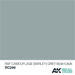 PINTURA REAL COLORS RAF BARLEY GREY BS381C/626 10 ml - AK RC299