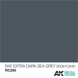 PINTURA REAL COLORS EXTRA DARK SEA GREY BS381C/ 640 10 ml - AK Interactive RC295