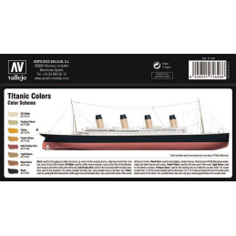 SET COLORES R.M.S. TITANIC 8 botes x 17 ml - Acrylicos Vallejo 71646