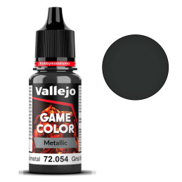 PINTURA ACRILICA GRIS METALIZADO OSCURO (18 ml)  - Acrilicos Vallejo 72054