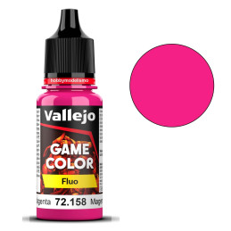 PINTURA ACRILICA FLUORESCENTE MAGENTA (18 ml)  - Acrilicos Vallejo 72158