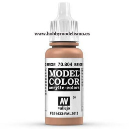 PINTURA ACRILICA ROJO BEIGE (17 ml) Nº36 FS31433  Vallejo Model Color