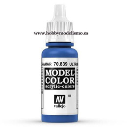 PINTURA ACRILICA AZUL ULTRAMAR (17 ml) Nº55 Acrilicos Vallejo Model