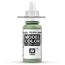 PINTURA ACRILICA VERDE AZUL FS34373 RAL6021 VALLEJO MODEL COLOR