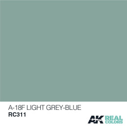 PINTURA REAL COLORS A-18f LIGHT GREY-BLUE 10 ml - AK RC311