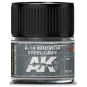 PINTURA REAL COLORS A-14 INTERIOR STEEL GREY (10 ml) - AK RC319