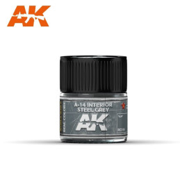 PINTURA REAL COLORS A-14 INTERIOR STEEL GREY 10 ml - AK RC319